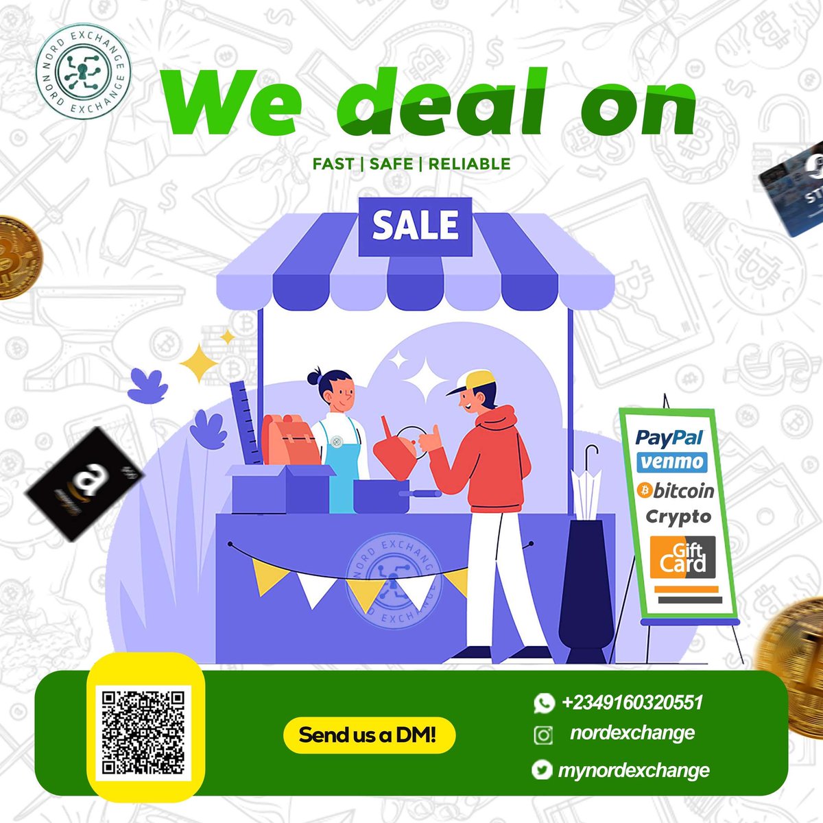 _VALKlNG's tweet photo. Want the best in crypto trading? Choose Nord Exchange! 

Benefit from quick, secure transactions and top-notch rates for all your crypto dealings.

 Connect on WhatsApp (09160320551) and follow on Twitter (@MyNordExchange) for exciting crypto deals.
 Trade the right way – trade with Nord Exchange!