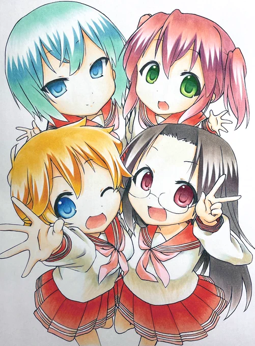 強謙の色紙描こうと画材整理をしていたら15年以上前のアナログ原稿が大量に出てきたので、落ち着いた頃にpixivFANBOXで公開しようと思います#アナログイラスト #コピック 