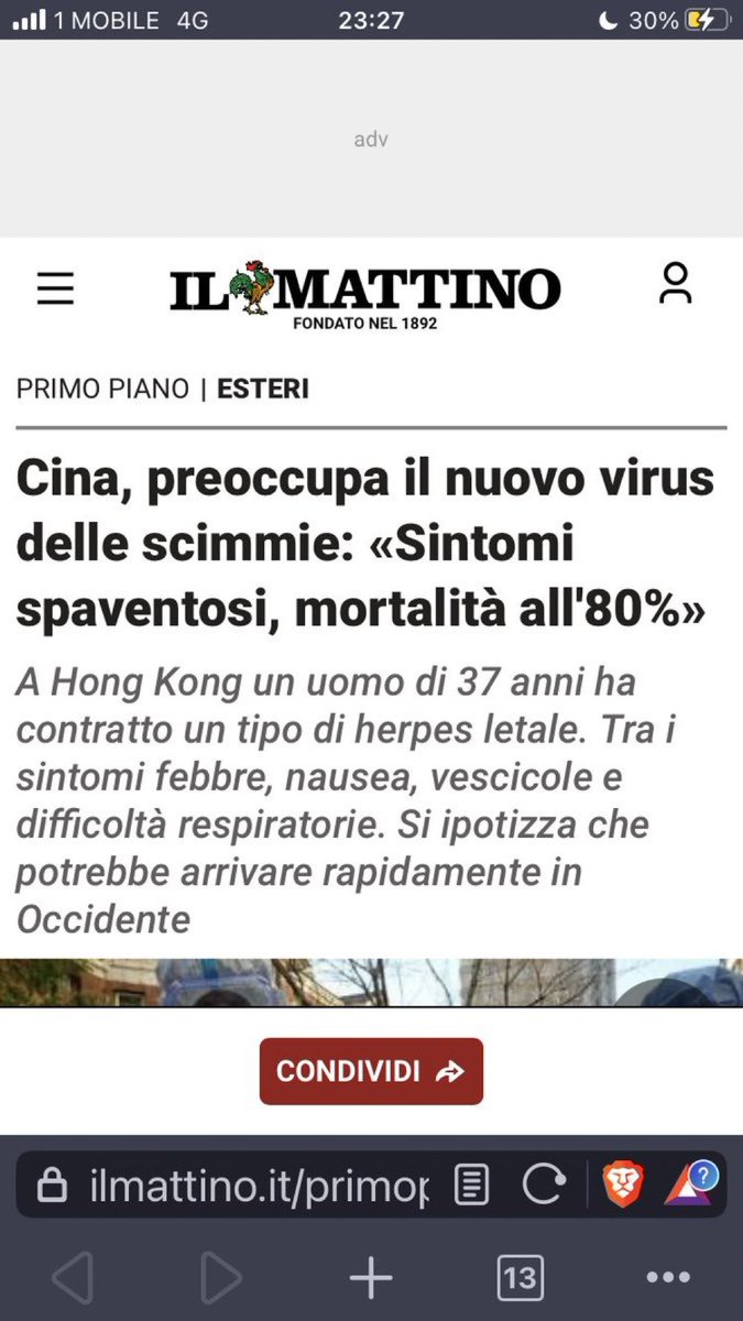 Ripetiamo insieme: un virus con letalità dell’80% non potrebbe MAI diffondersi. Persino Burioni saprebbe spiegare perché, ma preferisco che lo faccia @Marinojump.