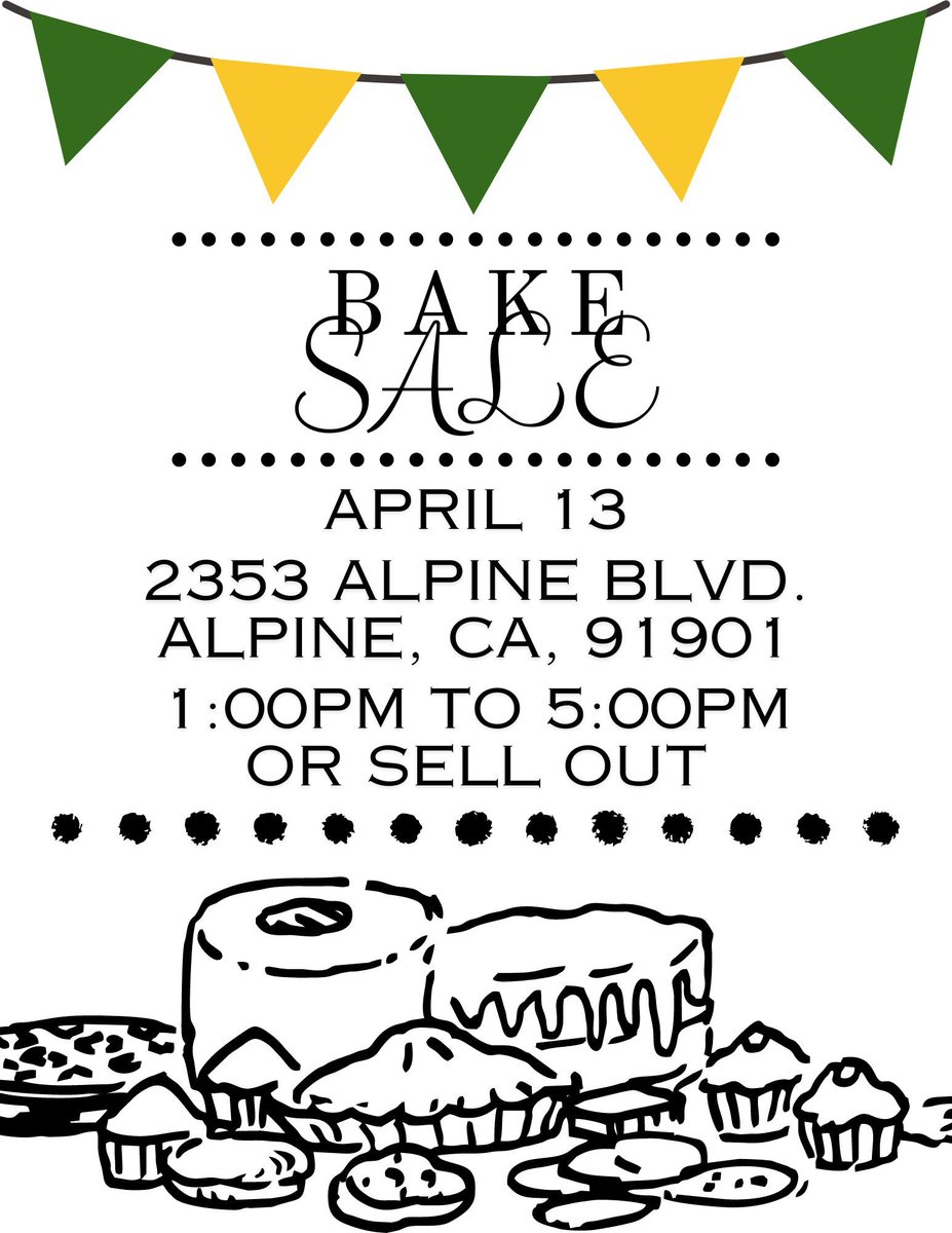 GMC Prom Fundraiser: Sunday in Alpine, If you can bring items to support, we would love the help. Or stop by and grab some goodies. Thank you in advance for your support.