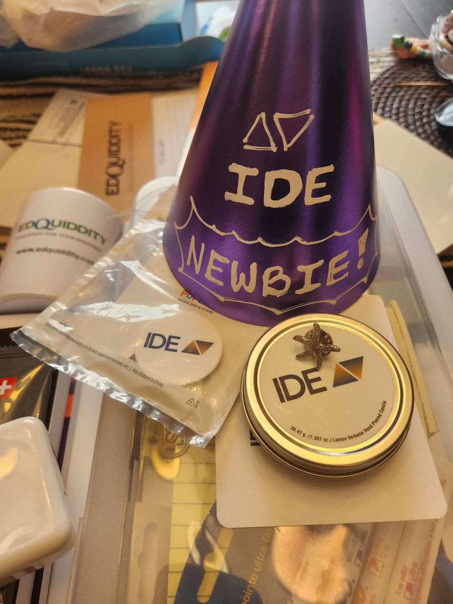 When you make it through the arduous interview process to join Team @IDECorp, we welcome you with swag. One of our latest members made a hat for her virtual welcome lunch ... gotta love the creativity! #AllInForKids