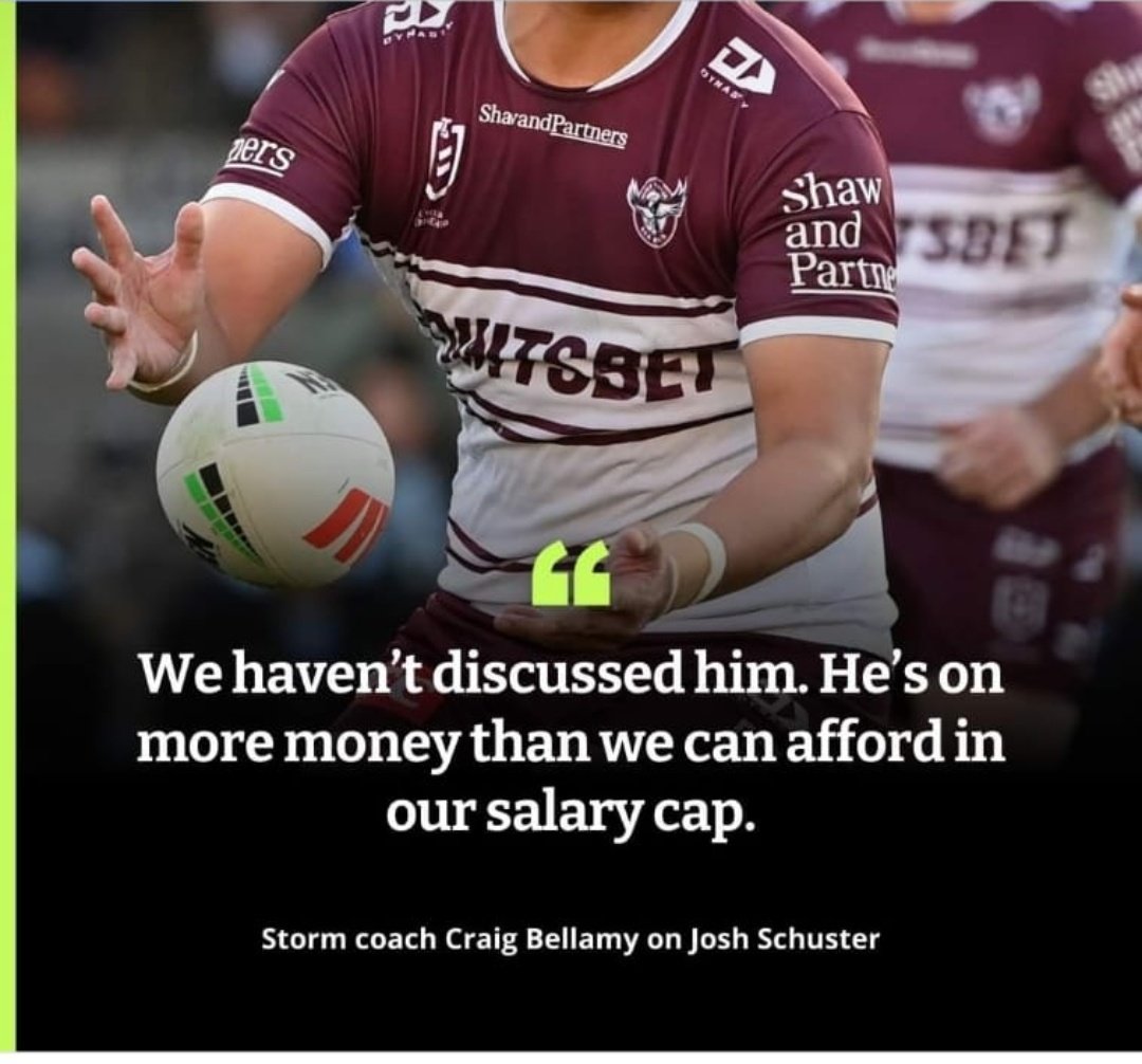 The irony here is, back when the Storm got done for galactically cheating the NRL Salary Cap, Bellamy said 'This is an absolute shock to myself, to our football staff. Personally I am heartbroken. I had nothing to do with the salary cap. Nothing whatsoever.' #Abracadabra