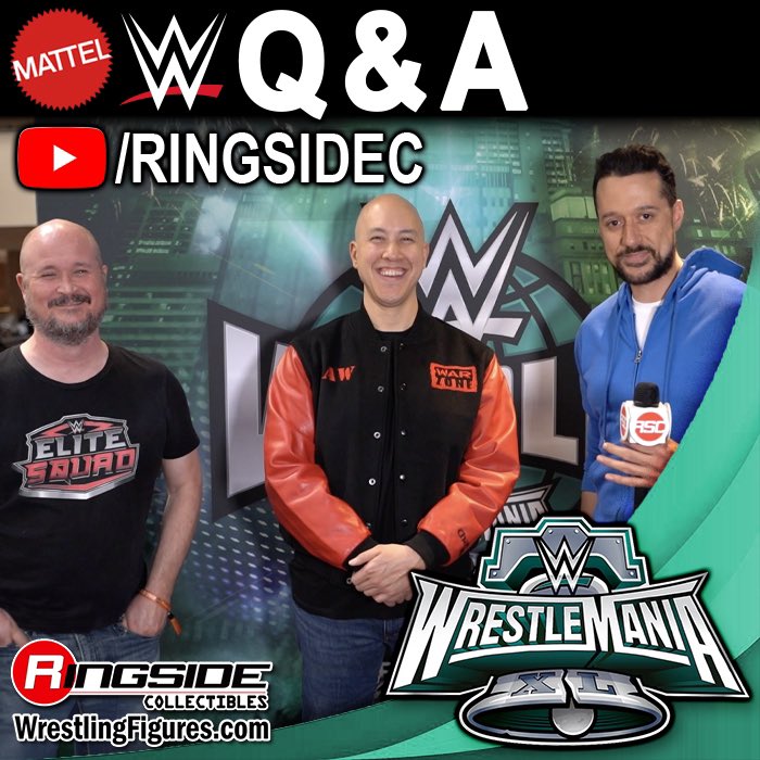 ‼️ WM40 Q&A IS LIVE! ‼️ YOUR wrestling action figure questions are answered by Mattel at #WrestleMania XL! This short and sweet Q&A session features Bill Miekina and Steve Ozer talking to Ringside Collectibles about upcoming @Mattel @WWE figures, the status of multiple wants and…