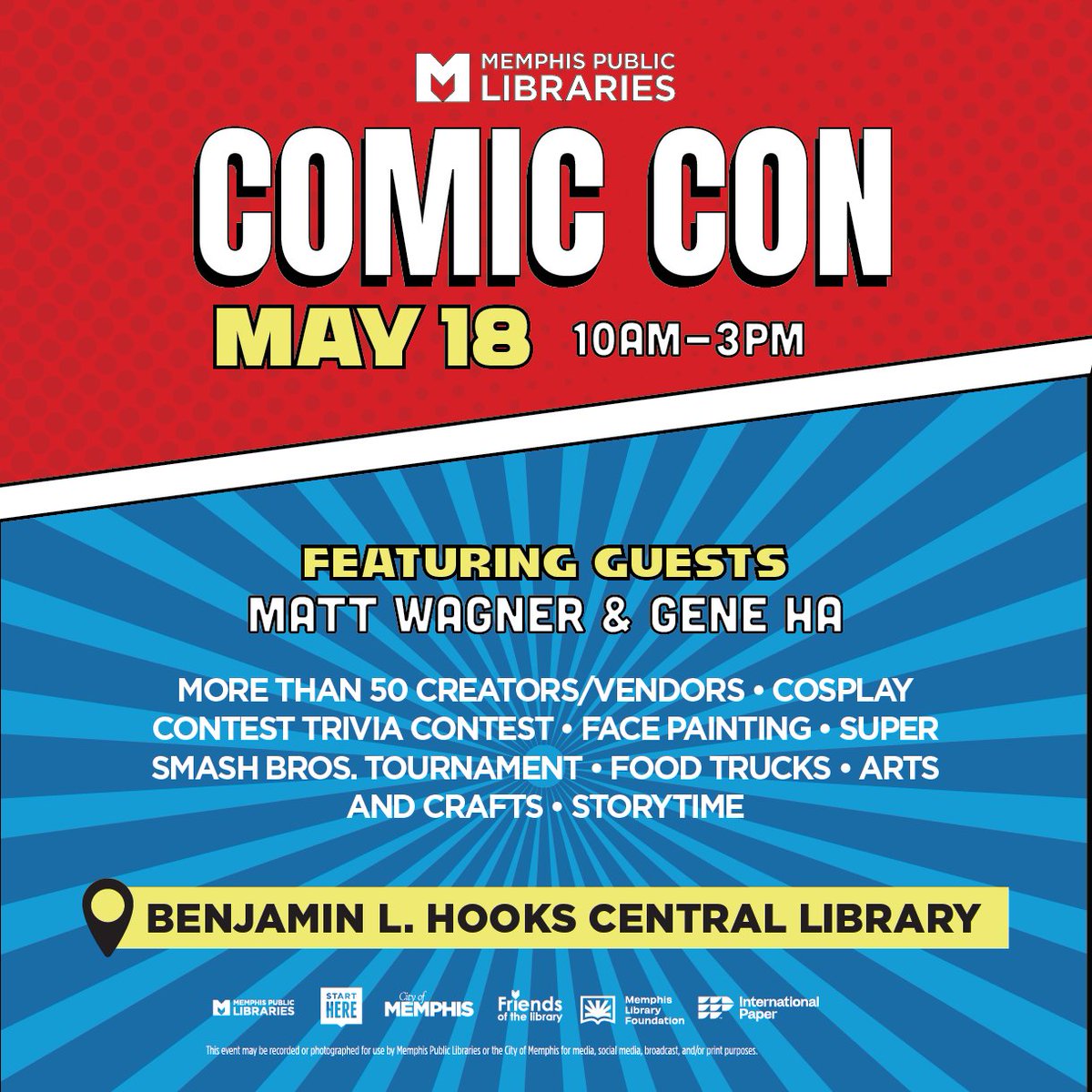 Hey gang...I'm a guest at the upcoming one-day Comic Con at the main public library in Memphis, TN, next month, along with the fantabulous @GeneHa! I am taking advance commission requests for this show. Please message me to discuss prices and availability.