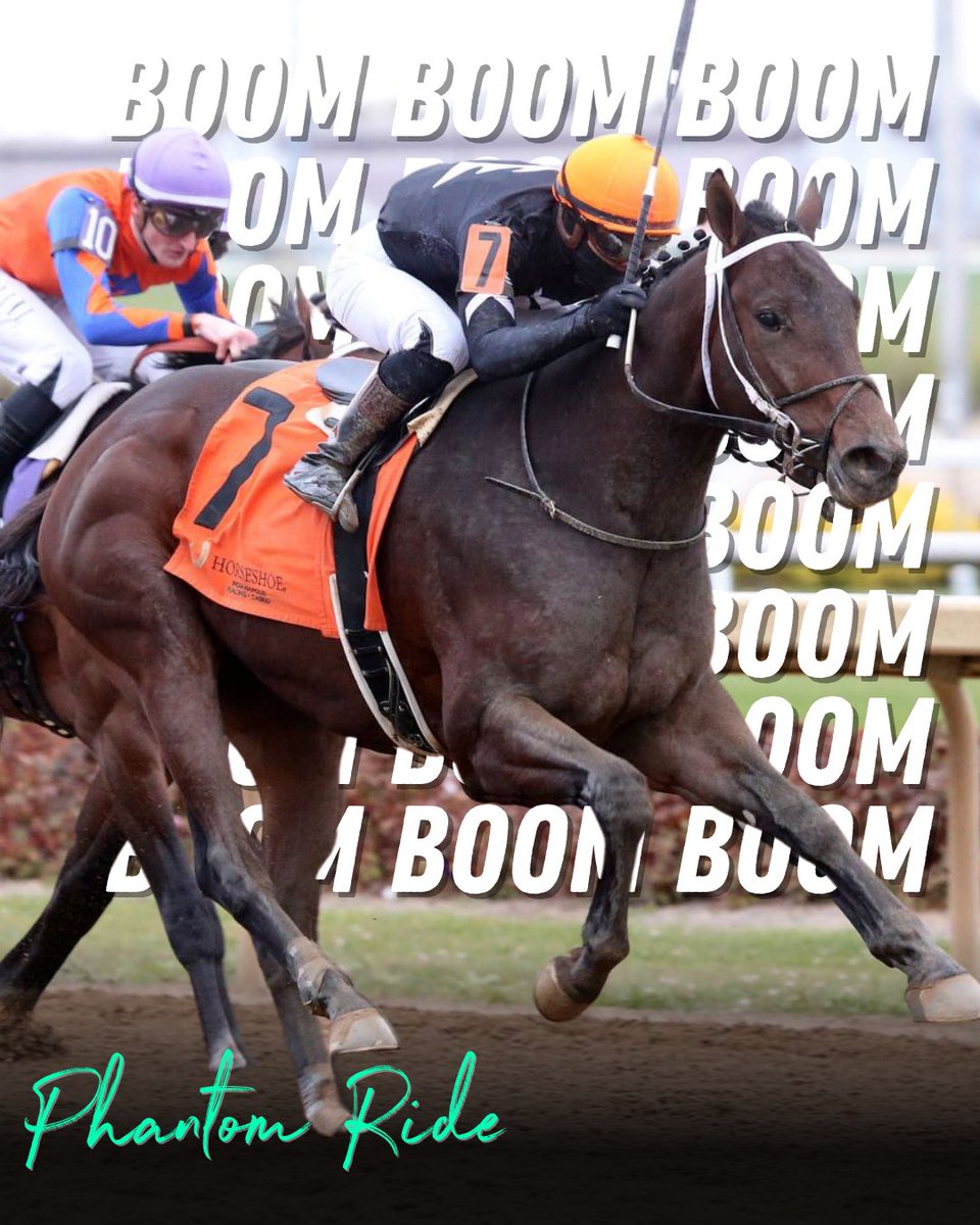 Make that 3 in a row for Phantom Ride! 👻 There was no beating our always competitive son of Candy Ride! Congrats to all owners and our partner @BloomRacing on a thrilling victory @OaklawnRacing. Think you to Hall of Fame trainer Steve Asmussen and jockey @keithasm7!