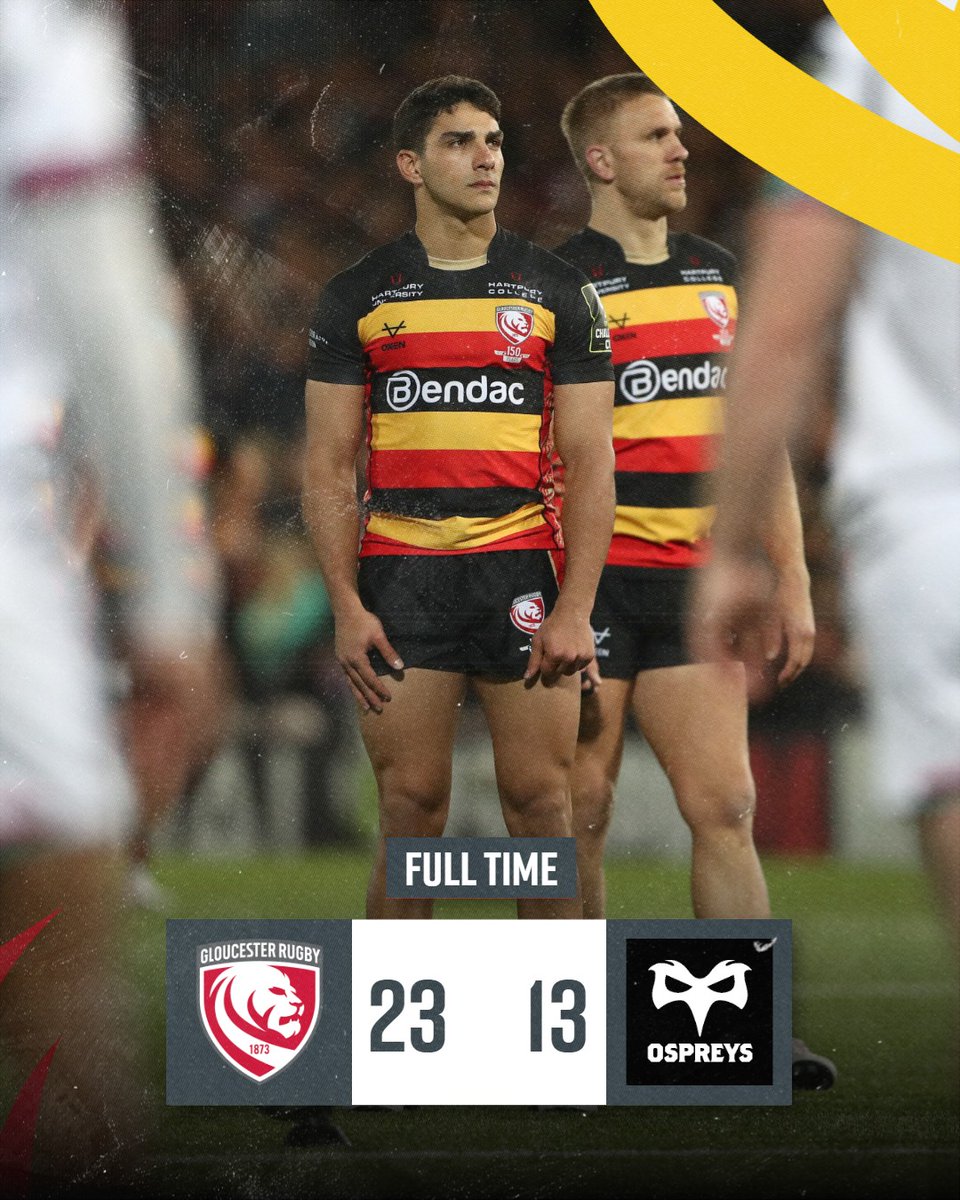Full-time at Kingsholm and we march on into the EPCR Challenge Cup semi-final!

🍒 23 - 13 ⚫️ | #GLOvOSP