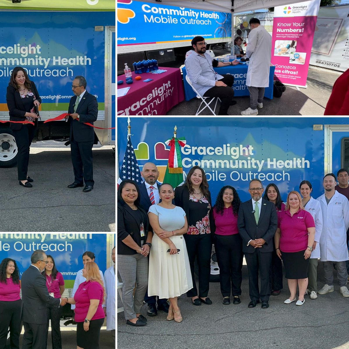 🚐🩺 Ayer inauguramos la Unidad Móvil de Salud, gracias a la alianza de @ConsulMexLan y @GracelightCH con apoyo de la Comisión de Salud Fronteriza 🇲🇽🇺🇲 (@CSFMEU). Con ella llevaremos los servicios de nuestra @ventanillasalud más cerca de la comunidad. #SomosUnaCasaDeServicio