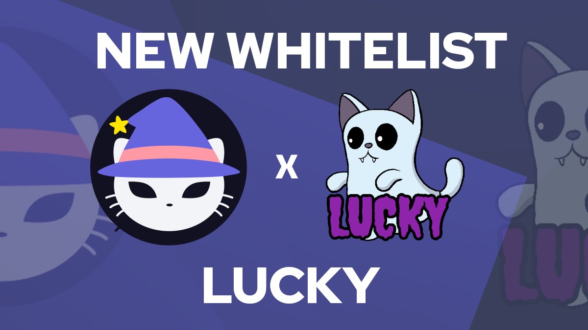 📢Spooky Whitelist Series: With all the new whitelists recently we will be introducing them to the community. @LuckyCatFTM on $FTM ' $LUCKY is the community cat meme coin of Fantom. After using all 9 lives he landed on Spooky Swap.'