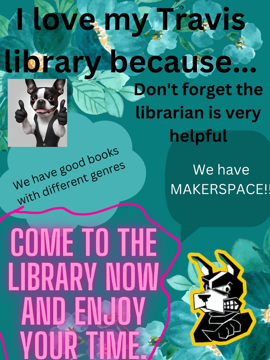 Here are more of what our Travis Terriers love about our library! It's nice to hear from our students the reasons they love to come to our library. #NationalLibraryWeek #ReadySetLibrary @esc1library @annvega @TerriersTravis #McAllenISDlib