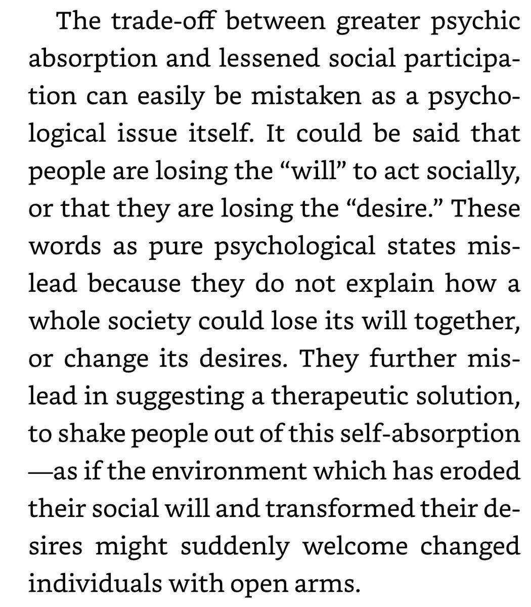 Richard Sennett on the money when it comes to psychological solutions to the social problem caused by the psychological turn.