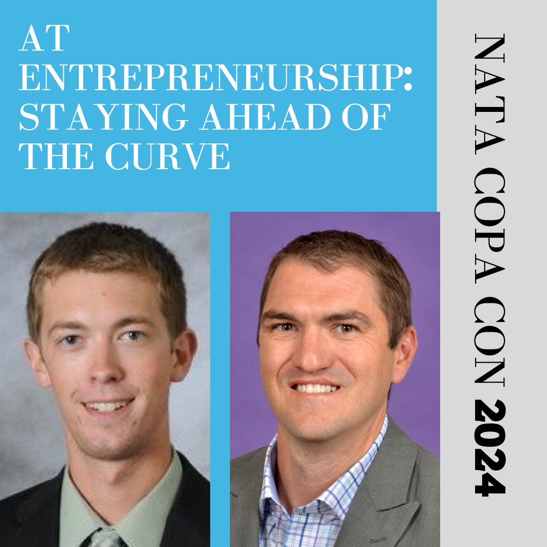 Our next Copa Con 2024 speaker highlight is Michael Donahue, DAT, MEd, ATC, and Alan Reid, ATC. They will present about AT Entrepreneurship: Staying Ahead of the Curve. There are only a few more days before Copa Con 2024, go to educate.nata.org/copacon2024 to register!