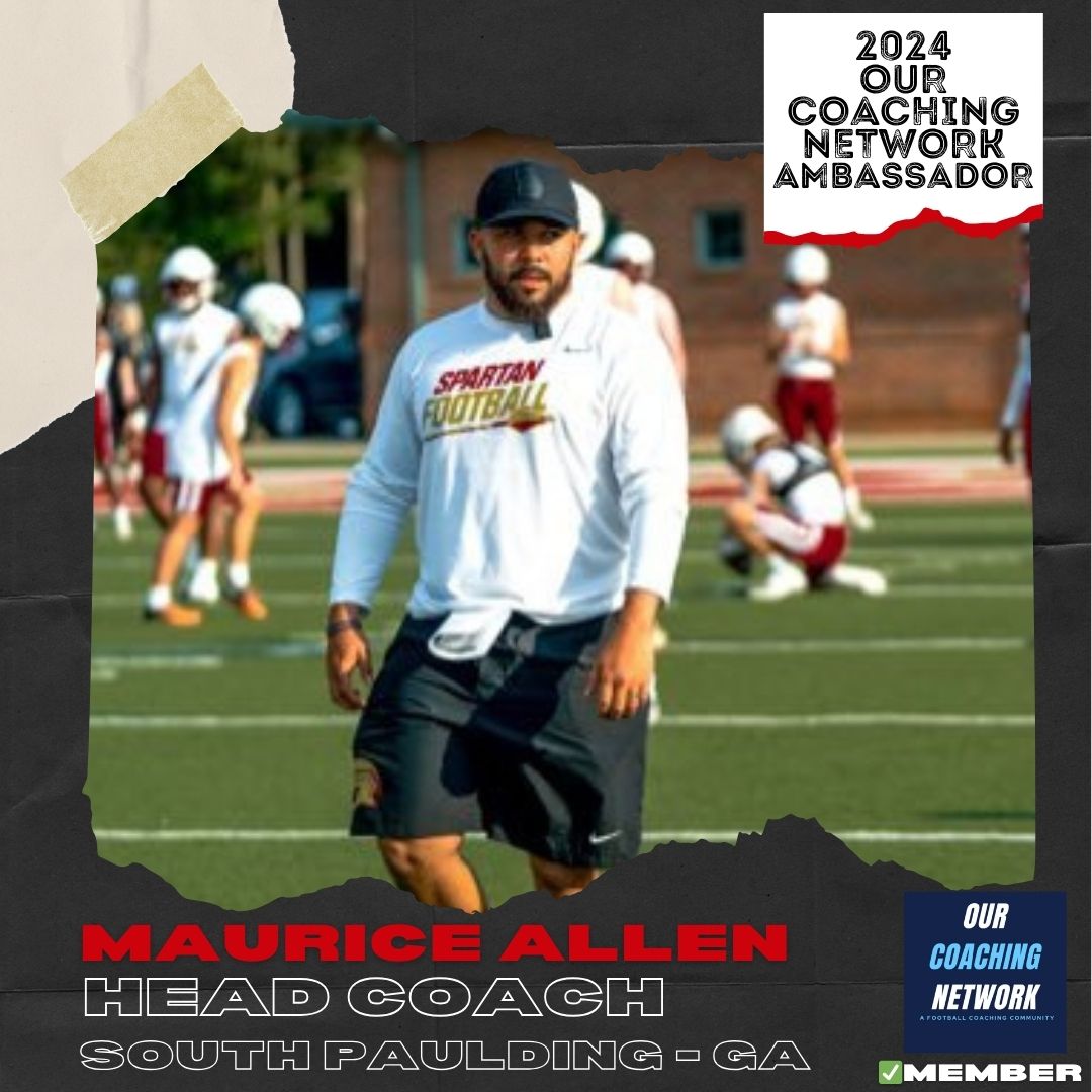 🏈Our Coaching Network Ambassador🏈 @Coach_Allen5 is the Head Coach at South Paulding High School (GA)✅ Excited to have you as an Our Coaching Network Ambassador Maurice🤝 OCN Ambassador🧵👇