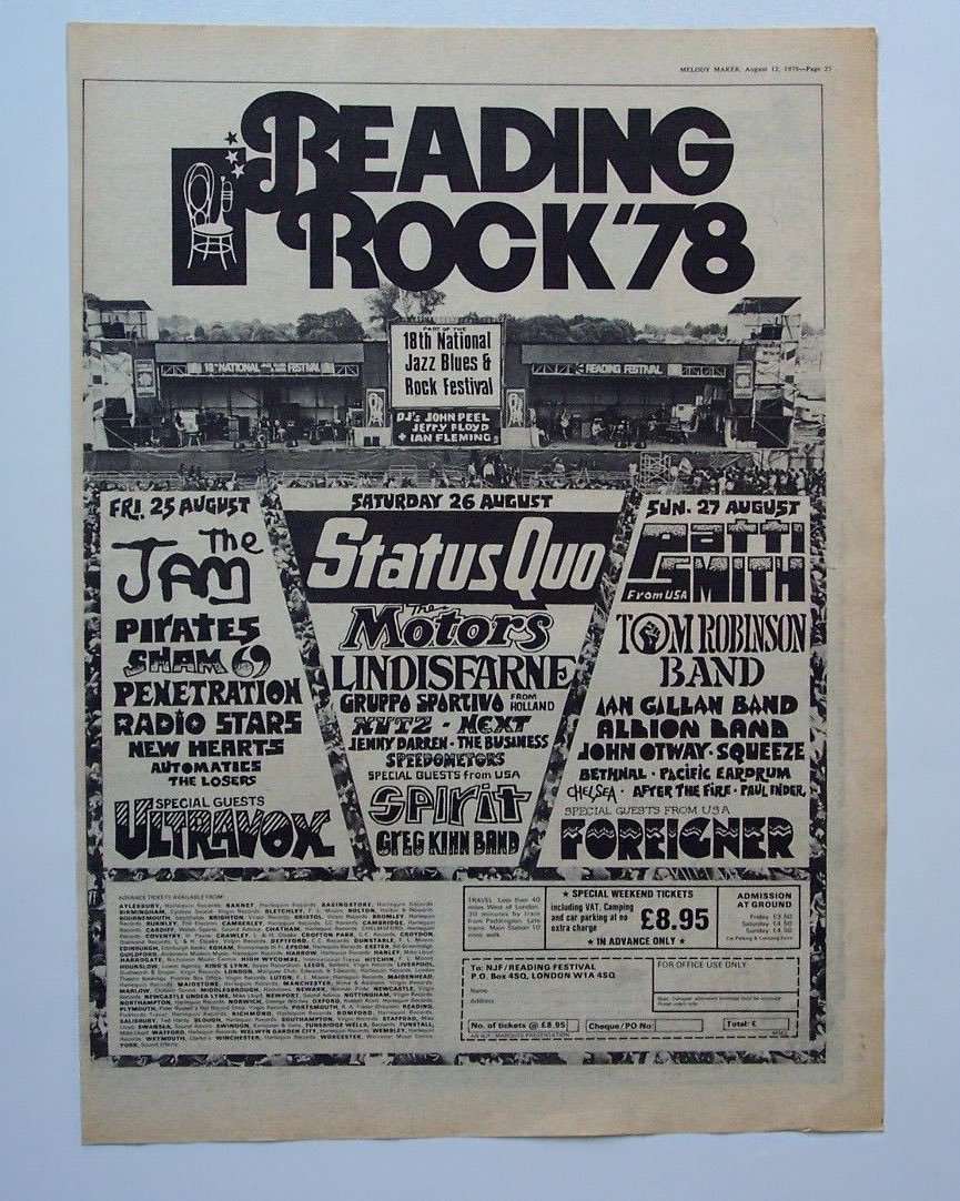 As music festival season kicks off, take a nostalgic trip back to the 1978 Reading Rock Festival, where Foreigner took the main stage by storm on day 3, sharing billing with legends like Patti Smith and The Jam.