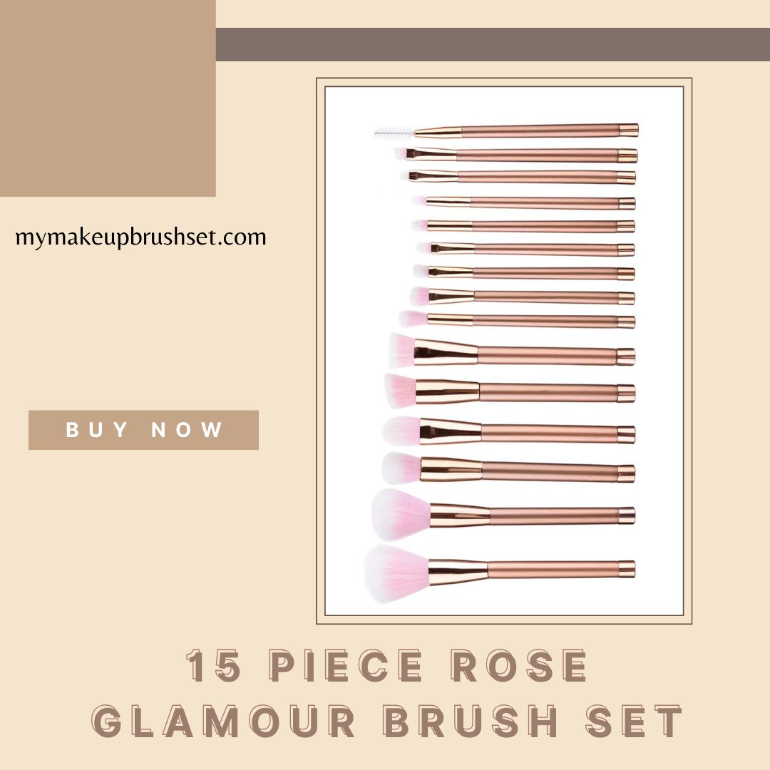 Transform your makeup routine with our 15-Piece Rose Glamour Brush Set! 🌹💄 Each brush is designed for precision, blending, and flawless application, ensuring you look and feel gorgeous with every stroke. 
Shop Now: mymakeupbrushset.com/collections/cl…
#MakeupBrushes #BeautyRoutine