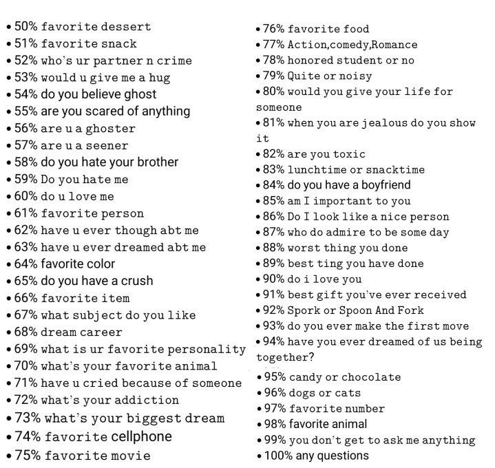 Answer this questions according to your battery percentage 🫣