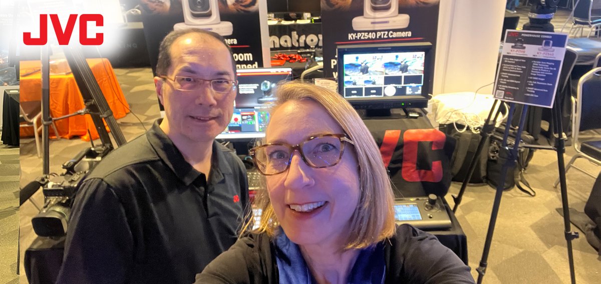 Craig Yanagi and Alicia Reed from JVC are at the JBandA Pre-NAB Show Event! JVC's impressive lineup of Production Equipment is on display! Visit us Friday (4/12) 1pm-8pm and Saturday (4/13) 10am-6pm at the LINQ Hotel! #JVCProVideo #ProductionWorkflow #JBandA #NABShow #AVTweeps