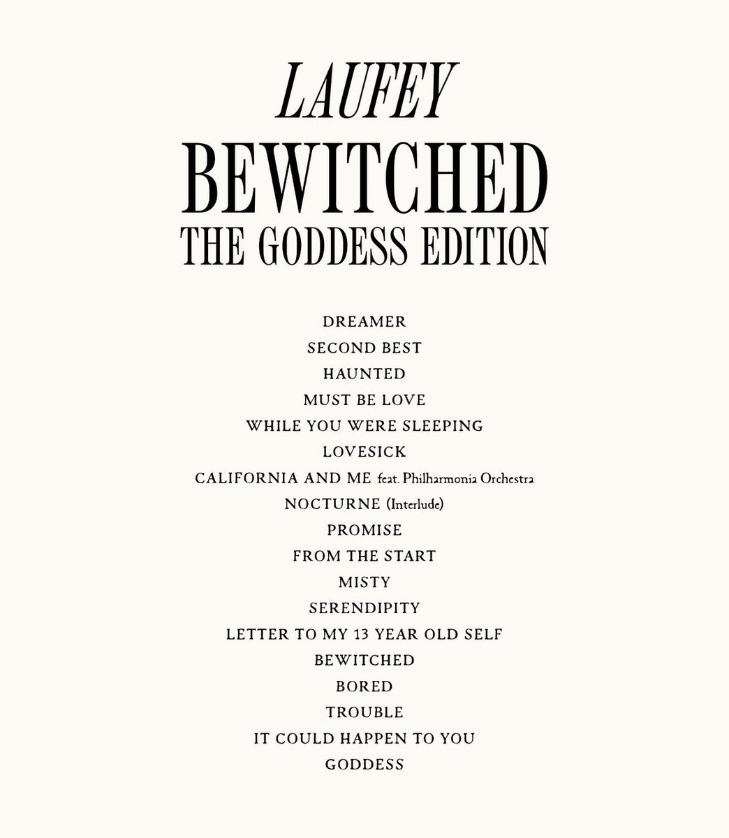 “Bewitched: The Goddess Edition” tracklist!