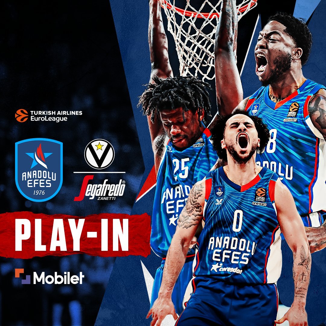 🏆🏀 Anadolu Efes'in rakibi Virtus Segafredo Bologna ▪️ THY Avrupa Ligi'nde play-in oynayacak lacivert-beyazlılar, İtalyan ekibi Virtus Segafredo Bologna ile mücadele edecek.