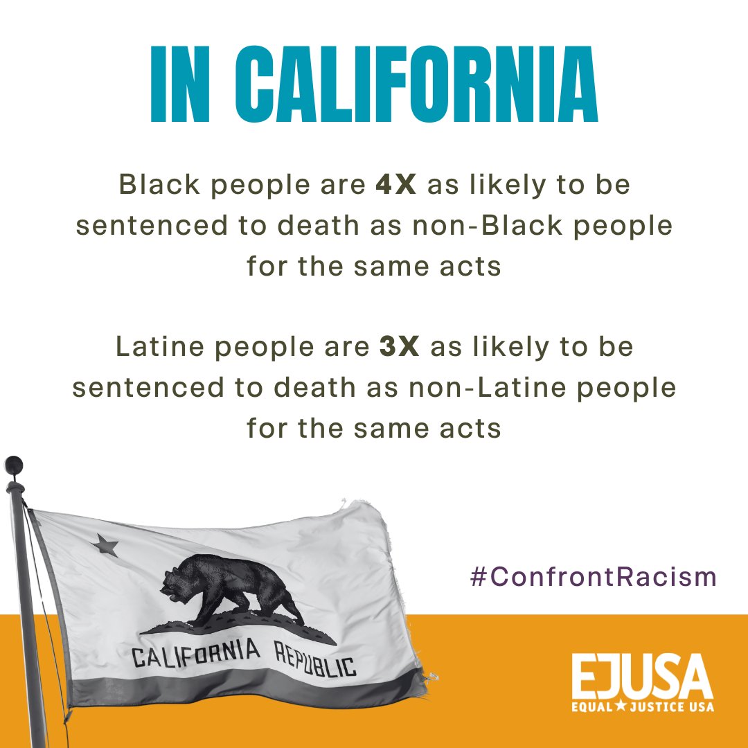 In CA, Black people are 4x as likely to be sentenced to death than non-Black people for the same acts. Latine people are 3x as likely to be sentenced to death than non-Latine people. Santa Clara County DA Jeff Rosen is chipping away at the racist death penalty. #ConfrontRacism