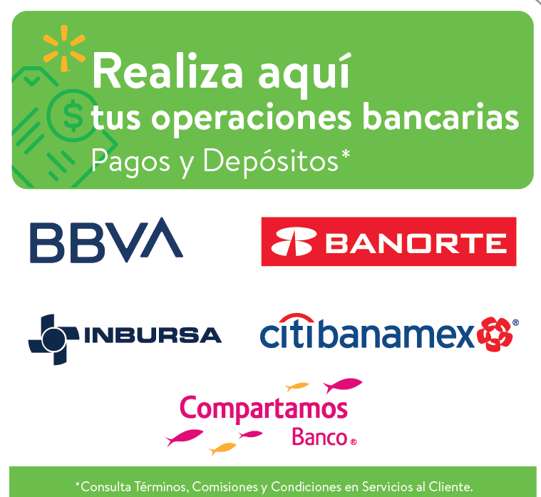 Todas tus operaciones bancarias en un solo lugar. #Walmart