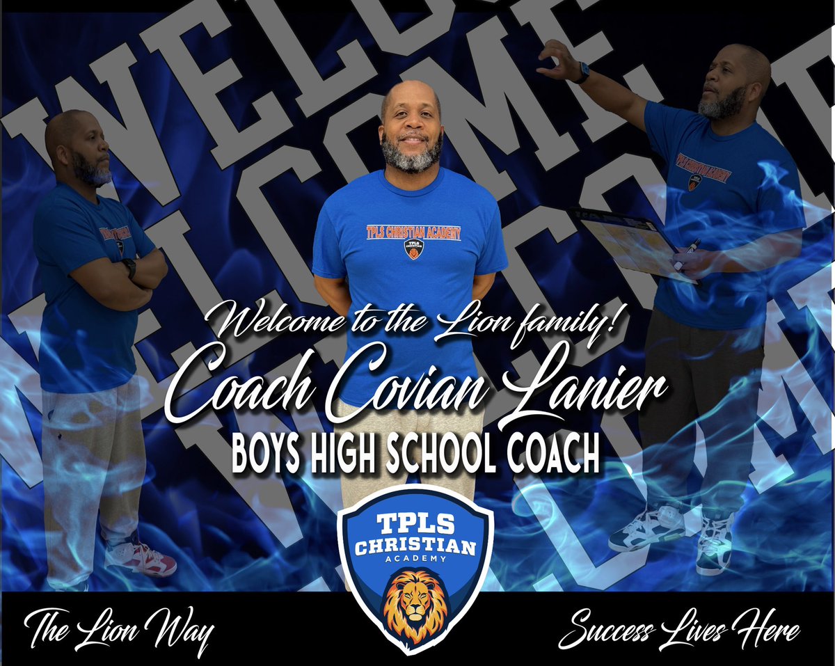 Huge welcome to our new boys high  school coach, Coach Covian Lanier! We are extremely excited to welcome him to the Lion Family!