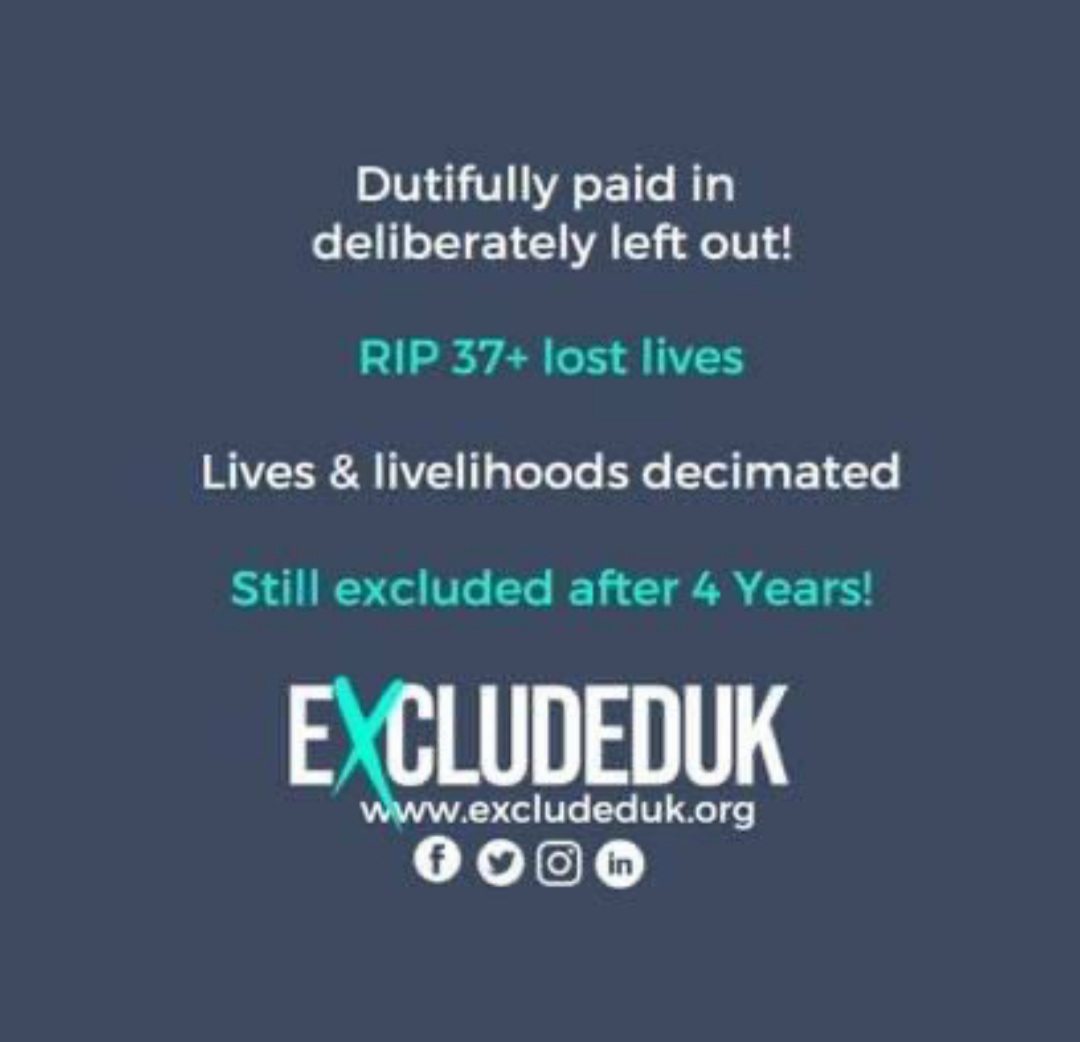 Hi @MayorJD. Over the last 2.5 years, the #ExcludedUK have used every resource to try and get the attention of political parties, but we now don't fit their agenda You have always been passionate about ending this scandal, so need your voice. @ExcludedUK twitter.com/ExcludedUK/sta…