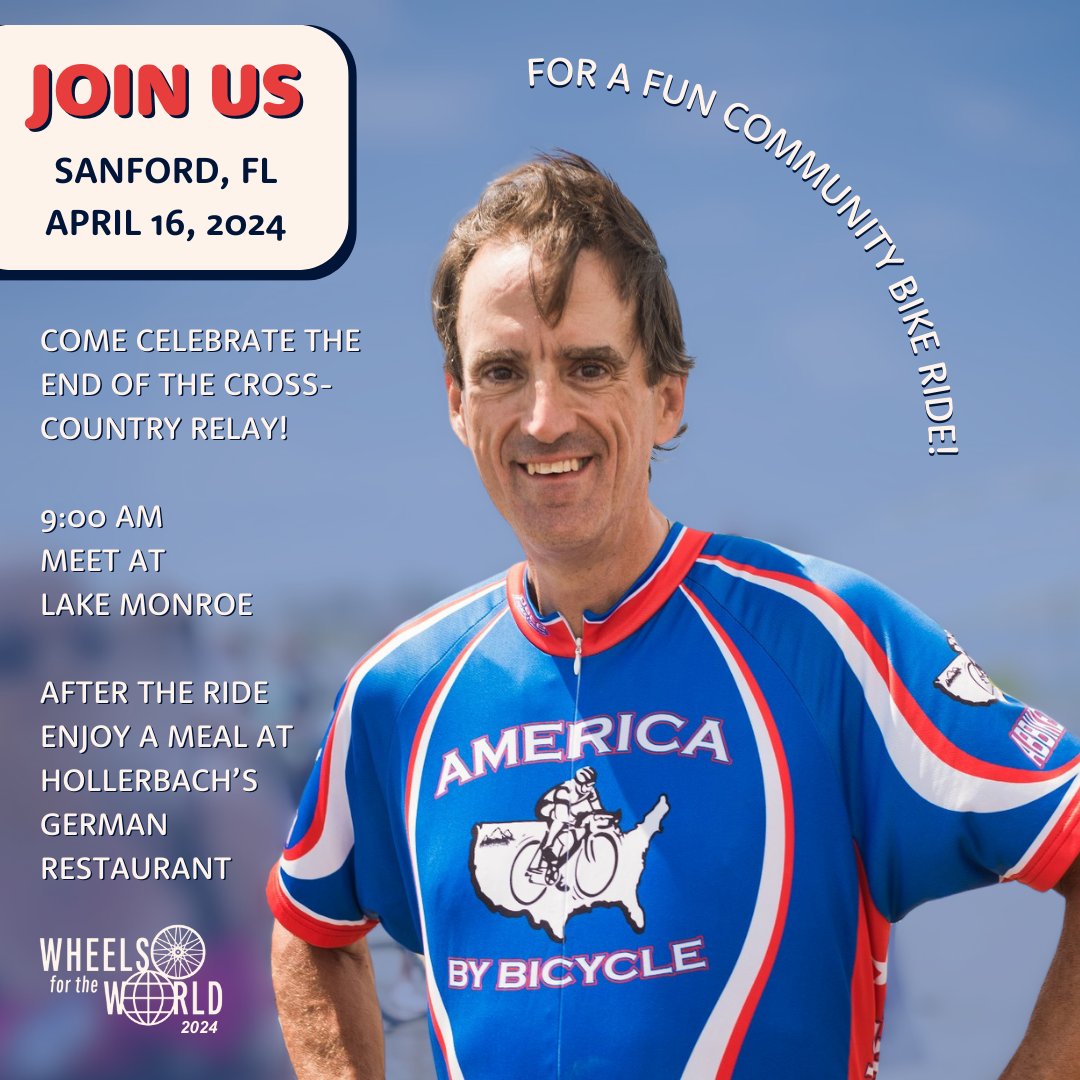Our friends at Save One Life are holding their annual Wheels for the World event next week on Tuesday, April 16th. You won't want to miss it! 🚴

Learn More: saveonelife.net/florida