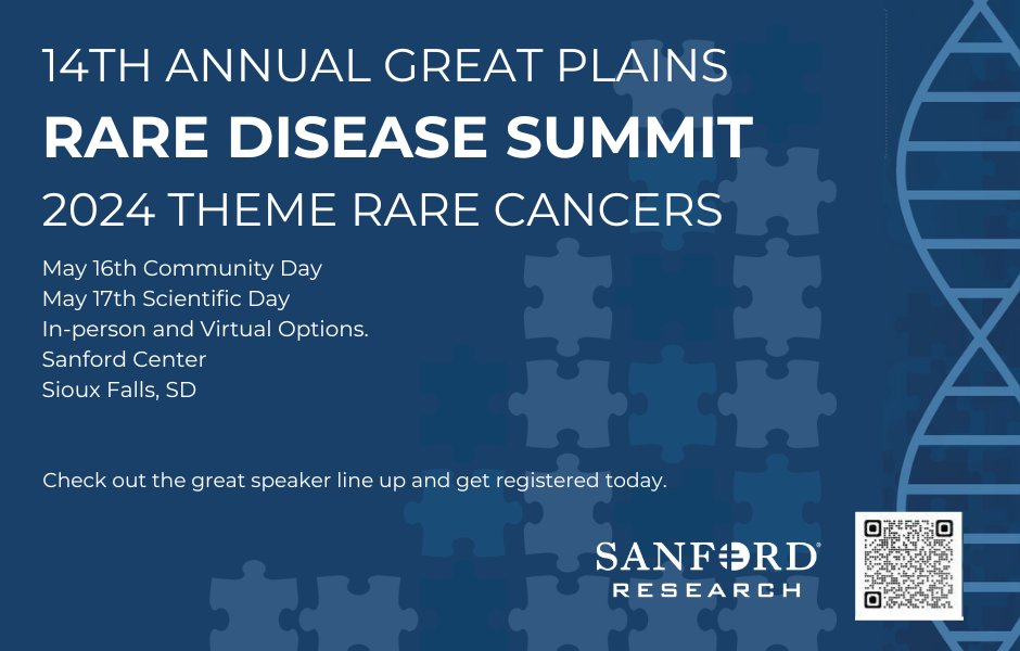The Annual Great Plains Rare Disease Summit is an annual event that brings together field experts, clinicians, and community advocates to discuss the latest in Rare Disease Research and community support opportunities, held on May 16th and May 17th. bit.ly/4cSqeOC