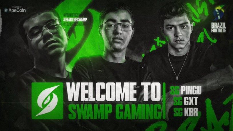 The Swamp has infiltrated Brazil! 🇧🇷 Introducing @kbrfps, @pingulegal, & @gxtfn🔥 Estamos entusiasmados por fazer parte da comunidade brasileira do Fortnite e comprometidos em fornecer o máximo de apoio possível! 💚 #FEARTHESWAMP 🐊