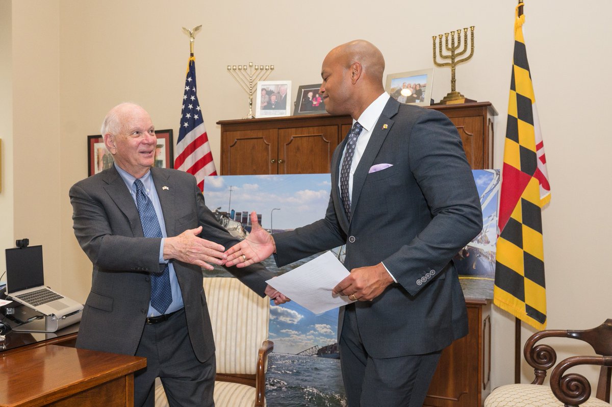 This is what it means to be Team Maryland. Yesterday @GovWesMoore came to D.C. as we introduced the Baltimore BRIDGE Relief Act into Congress. We are committed to doing everything we can to get the FSK Bridge rebuilt as quickly as possible.