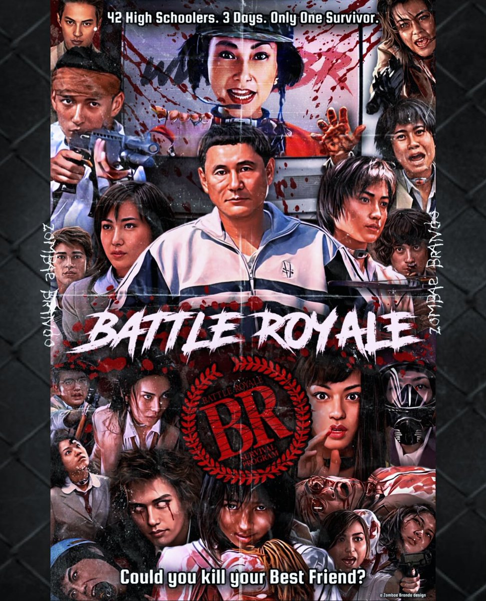 RetroReminiscer's tweet photo. Battle Royale (2000) 
Art by Zombae Brando Designs. https://t.co/iR8kGLQB1y