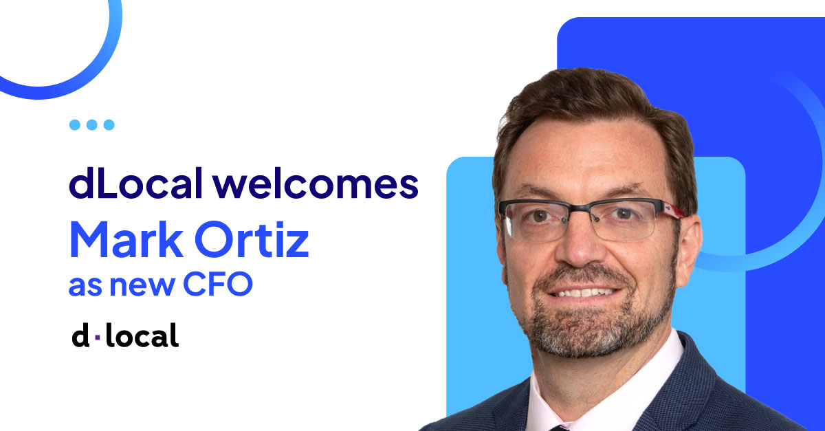 🌟 We're thrilled to announce that Mark Ortiz is joining @dLocalPayments as our new Chief Financial Officer! At dLocal, we believe in evolution, not revolution, and Mark’s vision perfectly aligns with our mission. Exciting times ahead! 🚀 #onedLocal #UnlockingPotential #CFO