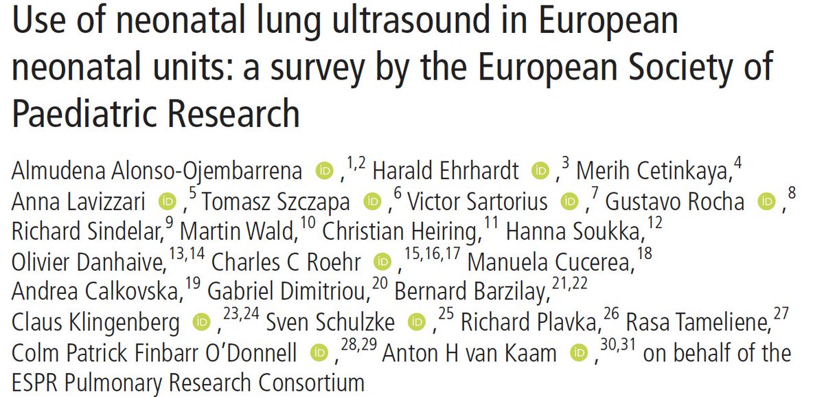 Do you want to know the spread of LU in neonatal Units in Europe? More than 500 NICUs involved! Just released yesterday. 🩷#POCUS in #NICU fn.bmj.com/content/early/…