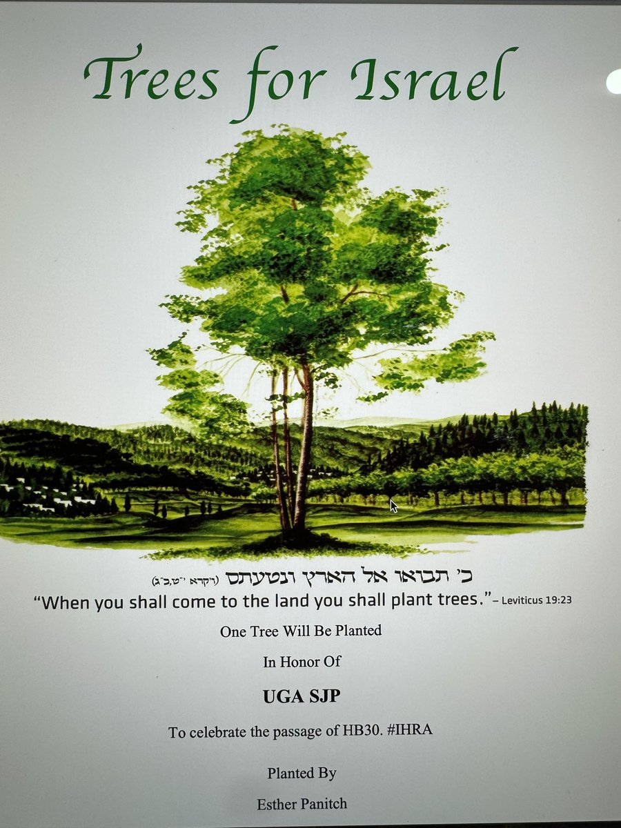 I planted a tree in Israel in their honor ;) #gapol