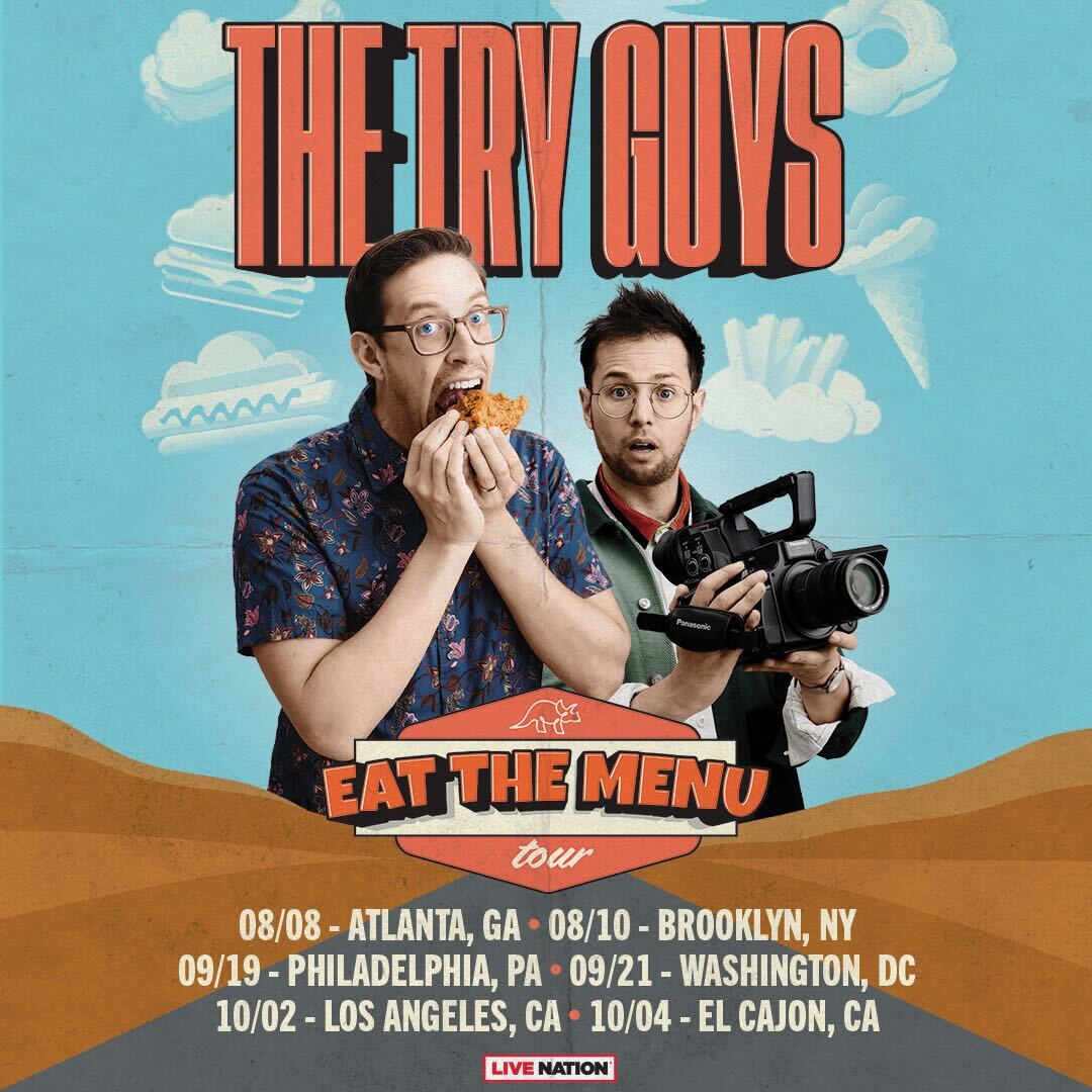 Eat the Menu is going on tour! Get your tickets now here with presale code KEITHEATS! General Sale opens Monday: ticketmaster.com/the-try-guys-t…