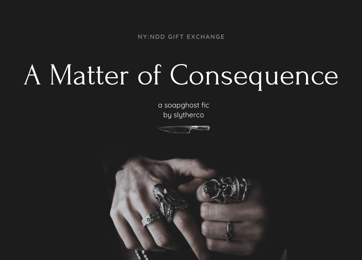 //✨new fic ✨// archiveofourown.org/works/55104394 'A Matter of Consequence' (23,382/E), Omegaverse written for the @deadcoddoves gift exchange 🖤