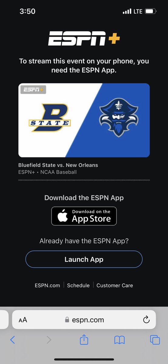 What a great opportunity for our young men and Bluefield State University as we play on ESPN + against Division 1 University of New Orleans. 6:30 central time tonight.