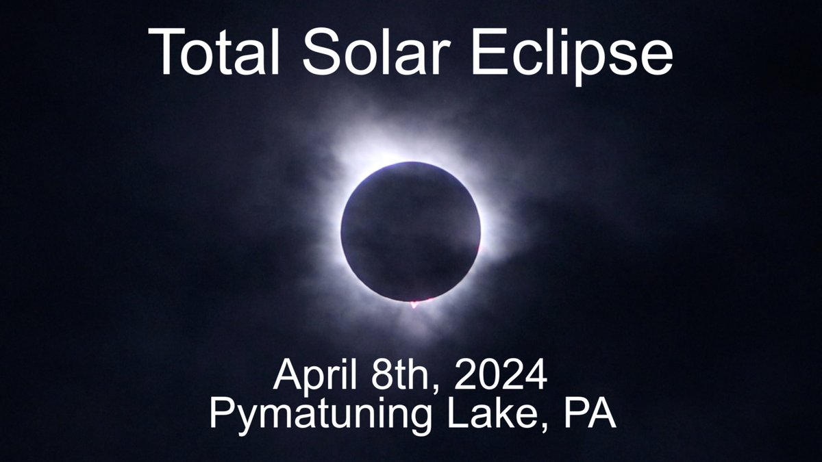 April 8th, 2024's Total Solar Eclipse video I made on YouTube:
youtu.be/aGweaZAtjRo