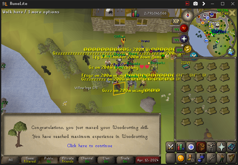#5, 200M woodcutting