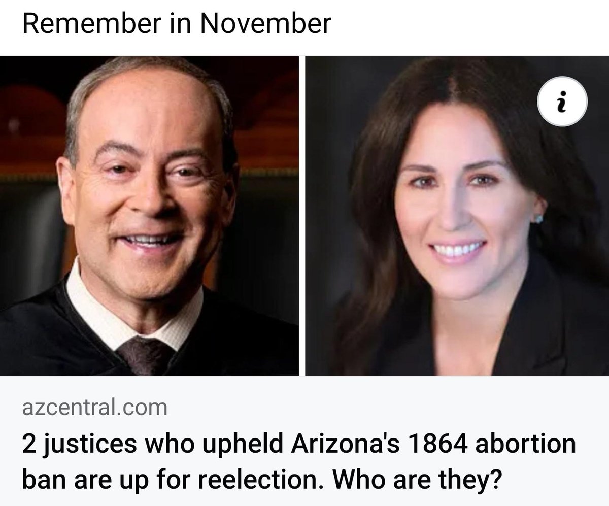 Arizona!

Clint Bolick and Kathryn King will both be on the ballot in November.

Let's let them know how we feel and remove them. 

#trustwomen #VoteBlueToProtectWomensRights