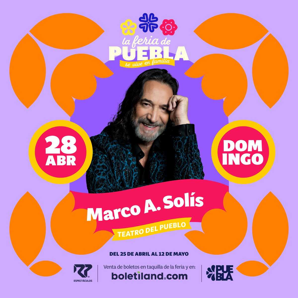 Los preparativos están listos y es momento de disfrutar del espectáculo de #MarcoAntonioSolis.

Adquiere tus boletos: Boletiland.com

Más información: facebook.com/LaFeriaDePuebla

|| ¡La Feria de Puebla, #SeViveEnFamilia!