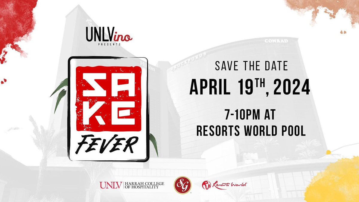 Got your ticket for UNLVino Sake Fever yet? Use code ‘Alumni’ at checkout for exclusive keepsake & entry 30 minutes early! Learn more and buy tickets today at unlvino.com. See you there!