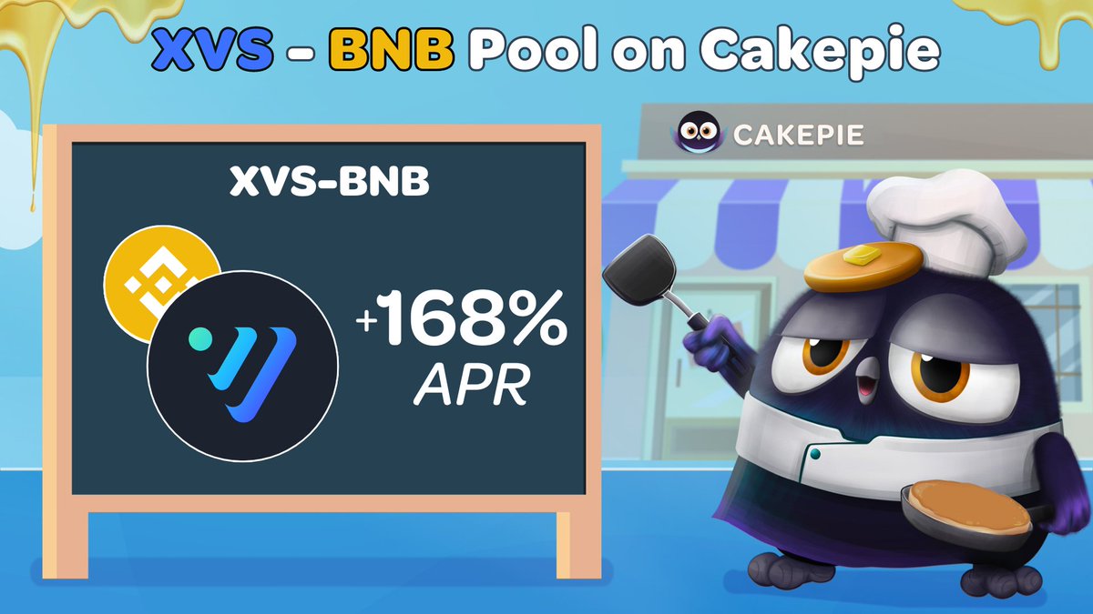 Enter a new planet of rewards with <a href="/VenusProtocol/">Venus Protocol</a>!🪐

$XVS token holders can participate as XVS-BNB liquidity providers on <a href="/PancakeSwap/">PancakeSwap</a> and optimize their LP tokens' potential on <a href="/Cakepiexyz_io/">Cakepie🥞🧑‍🍳</a>, earning up to 168% APR.🥞

Enter:☄️
pancake.magpiexyz.io/stake
