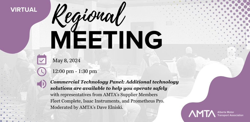 Our next Regional Meeting will be held virtually on May 8th. Register now and join us for our feature panel: Commercial Technology Panel: Additional technology solutions are available to help you operate safely. Register: ow.ly/qrnp50RbALF