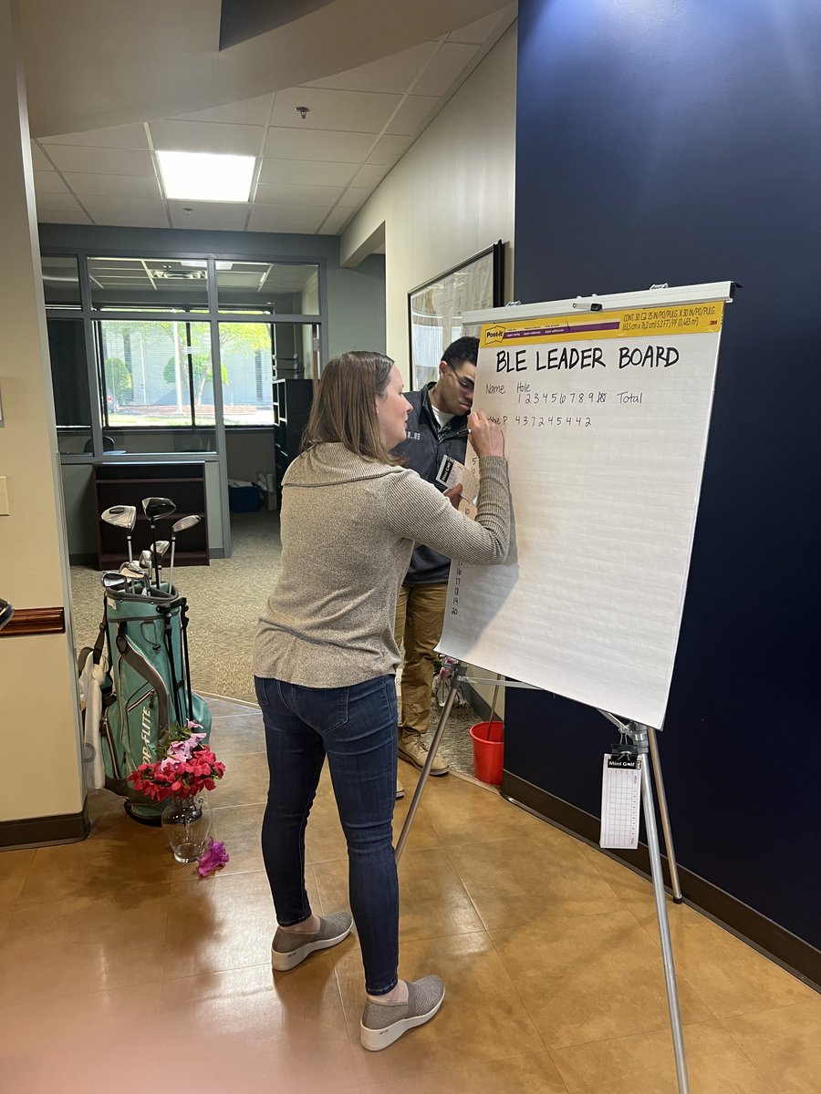 In honor of The Masters tournament taking place this weekend, our BLE team putted their way through the office on our 9-hole course. Thank you Debbie Parkins for putting it together for the team.

#themasters #ble #engineering #fun #puttputt #golfcourse