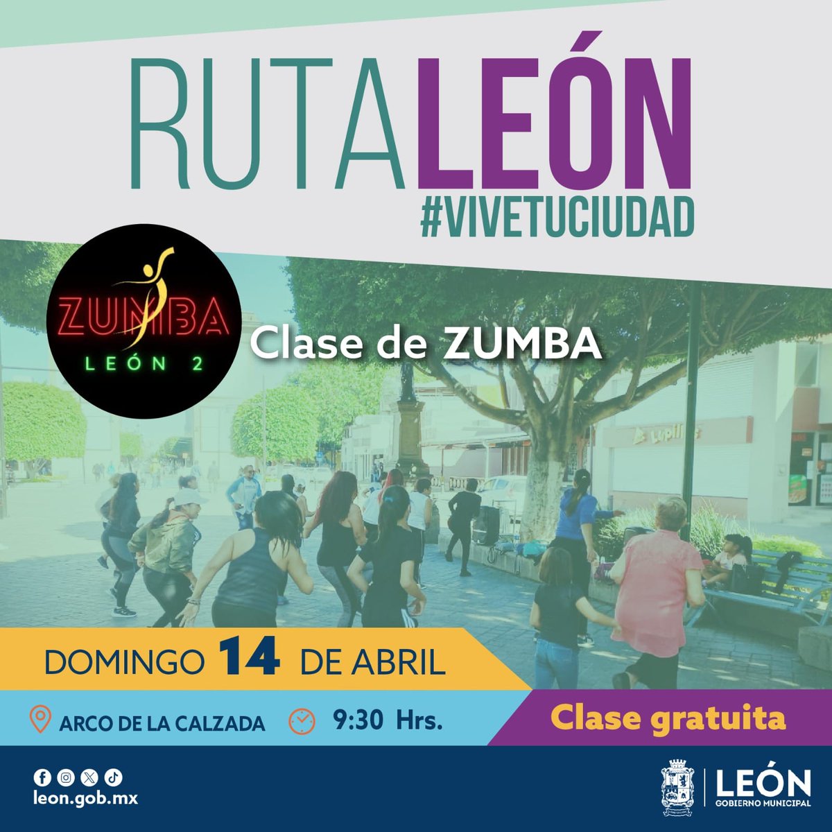 Activar tu cuerpo tiene grandes beneficios en tu salud, en esta edición de #RutaLeón 🙌 tenemos para ti clases de zumba 💃