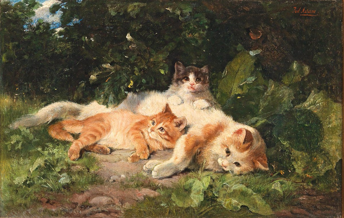 Julius Adam, Cat with her Kittens
