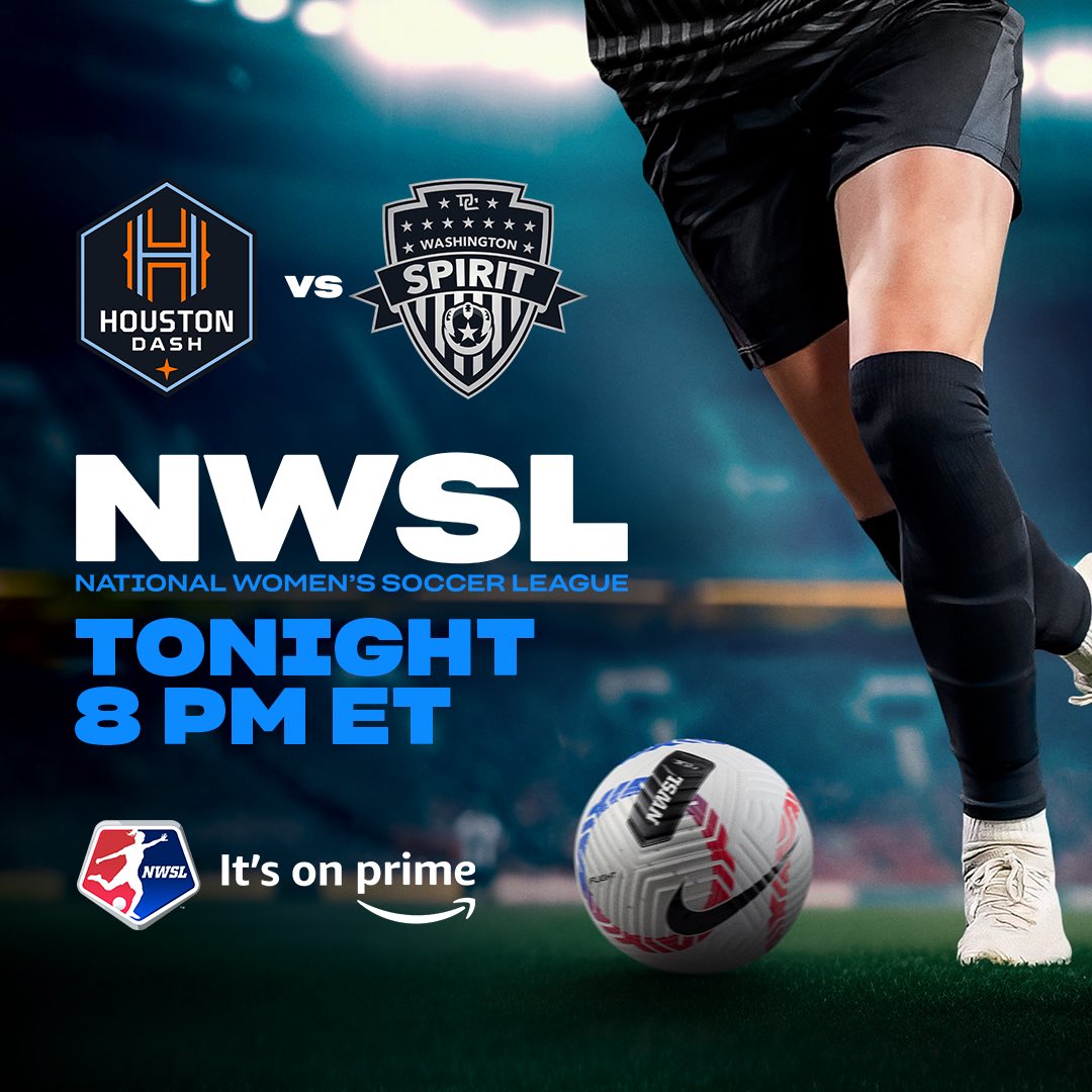 Get ready for more NWSL action! It’s the @HoustonDash vs. the @WashSpirit at 8pm ET ⚽️