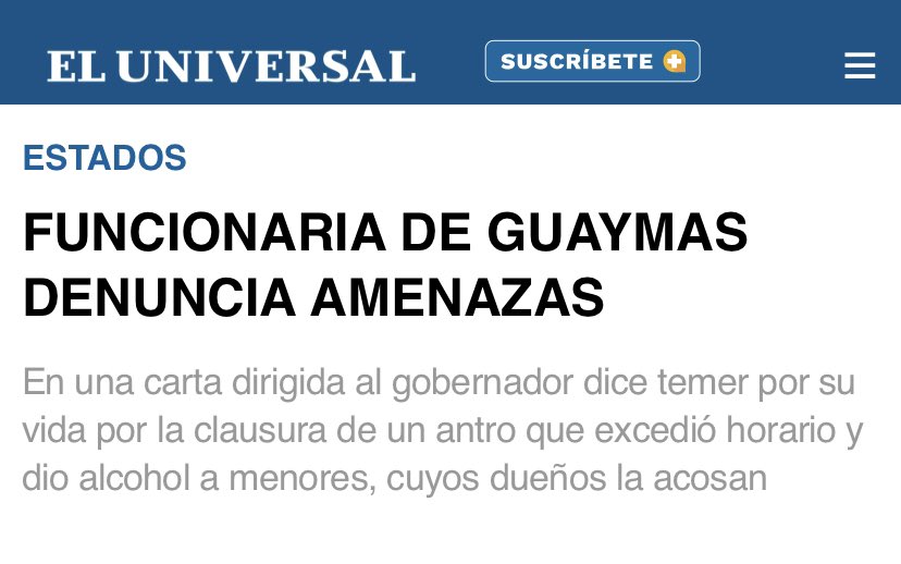 eluniversal.com.mx/estados/funcio… 🇲🇽FUNCIONARIA DE GUAYMAS DENUNCIA AMENAZAS