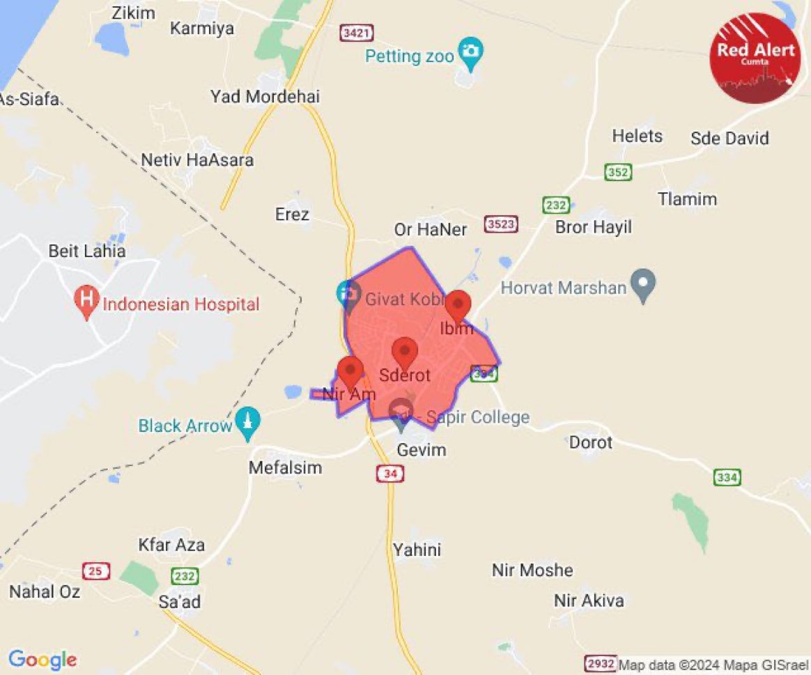 🇮🇱🇵🇸 | AHORA - GUERRA ISRAEL-GAZA: Alerta Roja para la ciudad de Sderot en el sur de Israel tras el lanzamiento de cohetes desde la Franja de Gaza.